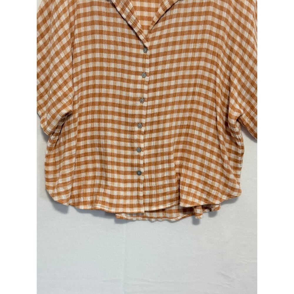 Rip Curl Premium Surf Check Shirt Short Sleeve Button Gauze Medium Beach Surf - Picture 6 of 13